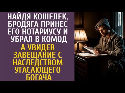 Видео: Найдя кошелек, бродяга принес его нотариусу и убрал в комод… А заметив завещание угасающего богача…