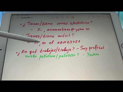 Видео: Задаване на лични данни на испански 🇪🇸Основно ниво по испански, основна граматика, онлайн урок.