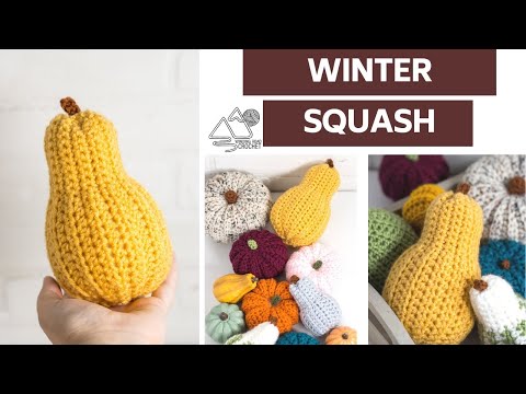 Видео: ВЯЗАНИЕ КРЮЧКОМ: Зимняя тыква, пошаговый узор для вязания крючком от Winding Road Crochet.