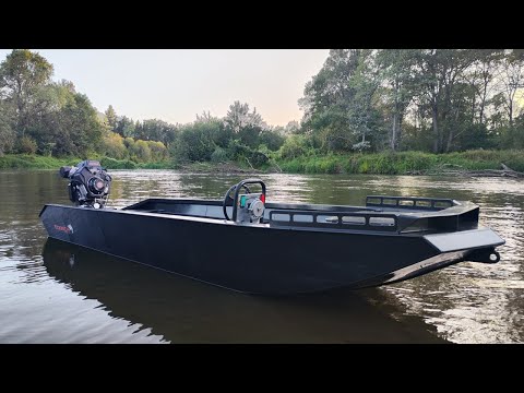 Видео: Лодка болотоход на дистанции GOONCH 460 mud