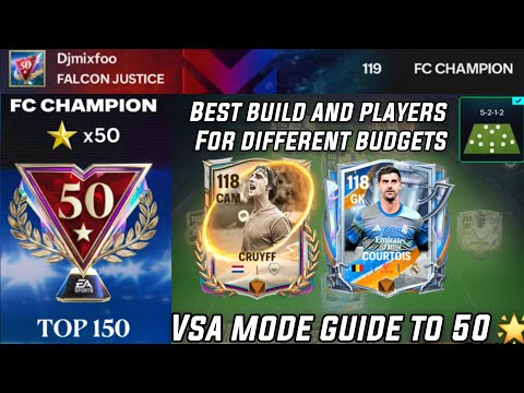 Видео: 50 🌟 ГИД ПО ИГРЕ VSA ДЛЯ ЛЕГКОЙ ПРОКАЧКИ ЧЕМПИОНА FIFA FC MOBILE 26 И ЛУЧШИЕ ИГРОКИ ДЛЯ ВСЕХ БЮДЖ...