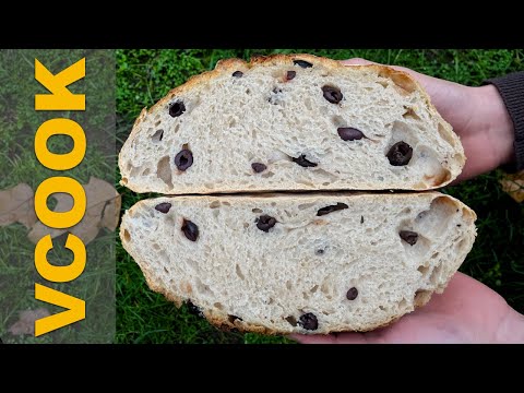 Видео: Домашний Хлеб На Закваске с Оливками - Обычный и рекомендуемый рецепт
