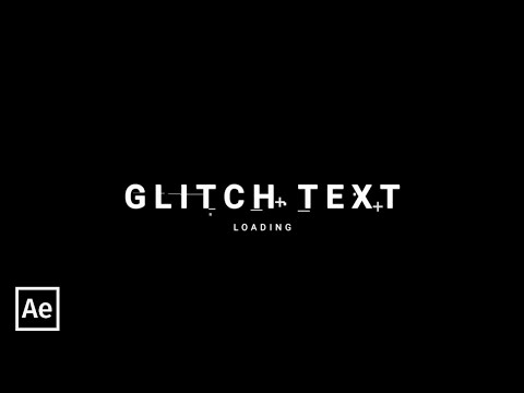Видео: Анимация глитч текста в After Effects (Glitch text animation)
