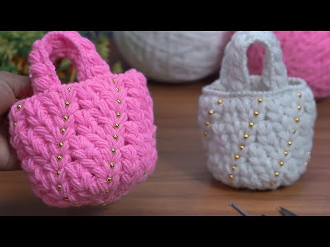 Видео: Fantastic!!! Crochet mini handbag/knitting purse/ Tığ işi mini çanta/мини-кошелек@saritascreation