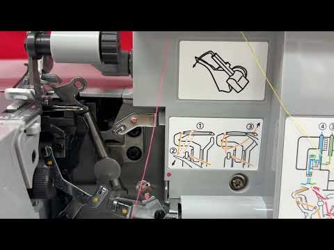Видео: Как заправить нитку в оверлок Singer 14HD854 (также 14CG754 ProFinish)