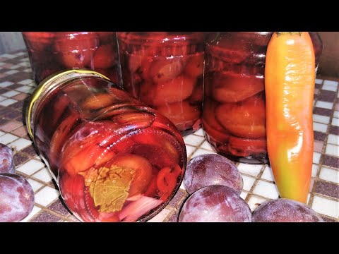 Видео: "Хмельная Слива" без Стерилизации/Маринованные Сливы на Зиму/Гарнир к Мясу/Пряная Закуска/SUB/(0+)