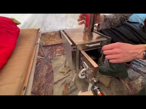 Видео: Палатка Берег куб 2.20 плюс печка Atomstove малая