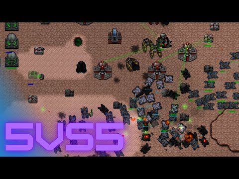 Видео: Крутейшая битва 5 vs 5 | RTS Rusted Warfare