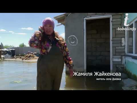 Видео: село Диевка, Аулиекольского района: до сих пор не ушла вода