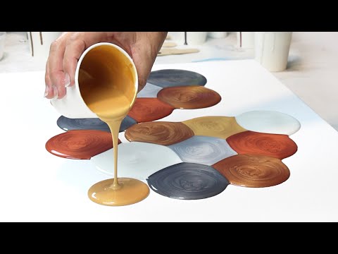 Видео: Краски МЕТАЛЛИК - Красивая КРУЖЕВНАЯ текстура на этой акриловой заливке