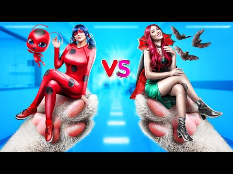Видео: Вампир vs Леди Баг! Мы спасли бездомного щенка! Лайфхаки для владельцев животных