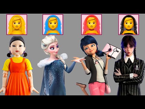 Видео: 💍Эпическое сияние! Эльза, Леди Баг, Ён Хи и Уэнсдей становятся потрясающими невестами!