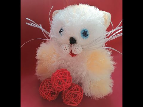 Видео: Мочалка-игрушка. Уникальная кошечка часть 1. Waschlappen Katze.