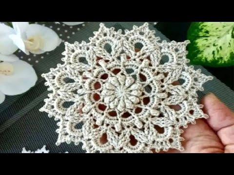 Видео: МАЛЕНЬКАЯ салфетка КРЮЧКОМ / small crochet doily (1-4 ряд)
