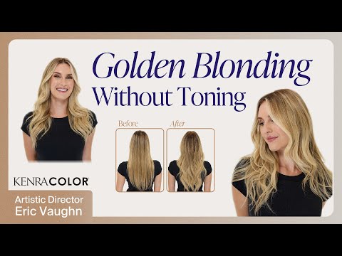 Видео: Золотистый блонд без тонирования | Урок по окрашиванию светлых волос | Kenra Color