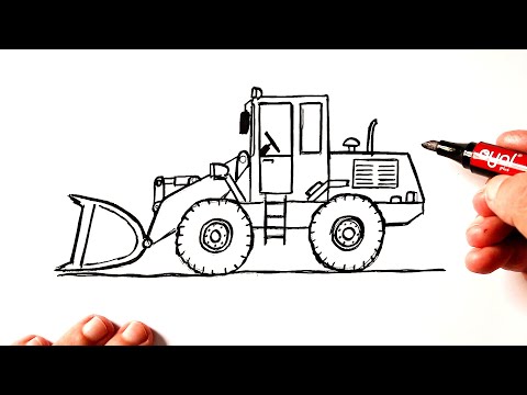 Видео: Как легко нарисовать экскаватор