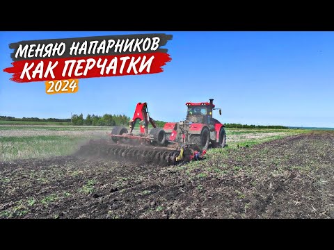 Видео: Отделяюсь от наёмного CLAAS Axion и еду культивировать дисковку К-743М.