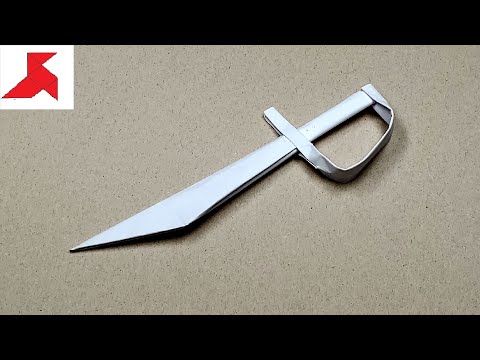 Видео: DIY 🏴‍☠️ Как сделать ПИРАТСКУЮ АБОРДАЖНУЮ САБЛЮ из бумаги а4