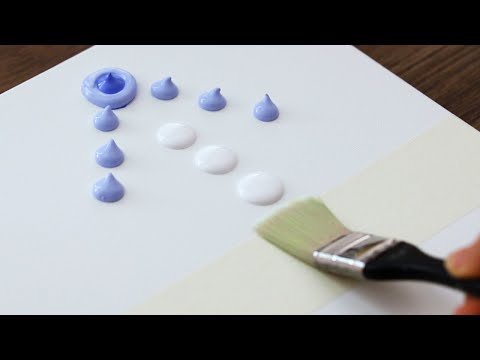 Видео: Прекрасный пейзаж озера | Расслабляющая картина акрилом #501