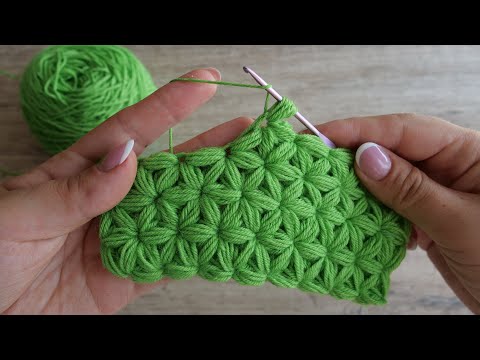 Видео: Узор крючком «Звездочки» | Crochet "Stars" pattern