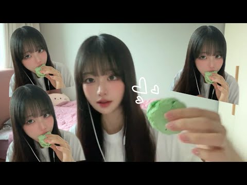 Видео: (Sub💫) Просто ем макаруны🧀 | Реальные звуки десерта мукбанг ASMR✨