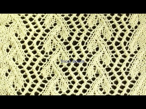 Видео: Ажурное полотно XVII века "Шпалера с виноградной лозой". Вязание спицами.