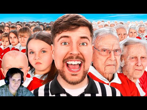 Видео: Люди с 1 до 100 Лет Сражаются за $500,000 ( MrBeast ) Реакция