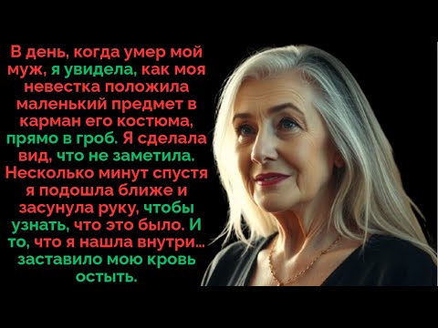 Видео: На похоронах мужа я заметила, как невестка сделала нечто странное… Теперь я не могу спать по ночам.