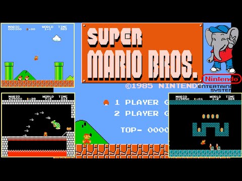 Видео: Super Mario Bros. (Супер Марио) (NES / Денди) - Прохождение. НЕ СПЛЮЩЕННАЯ картинка, [1080p HD]