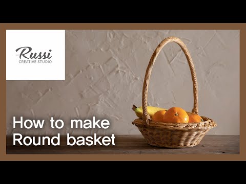 Видео: 100: Ремесло из ротанга: сделать корзину с круглой ручкой из ротанга, плетеное ремесло, трость