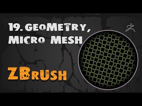 Видео: 19. Geometry ZBrush. Micro Mesh, Modify Topology | Уроки на русском