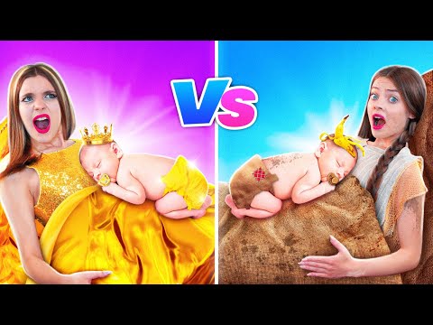 Видео: Бедная VS Богатая Беременная! Я Влюбился в Бедную Милую Беременную!