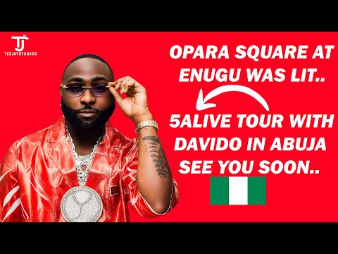 Видео: Я представляю Абуджу из-за тура Давидо 5ALIVE... Площадь Энугу-Опара была освещена...