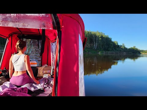 Видео: ПУТЕШЕСТВИЕ ПО  ВЕТЛУГЕ НА ЛОДКЕ. (Часть 3) НАС ПОЙМАЛ ГИМС! Встретили подписчиков!