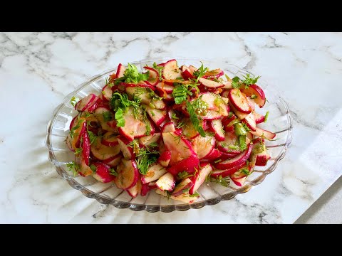 Видео: Корейский салат из Редиски | Подходит для Кукси | Рецепт Летнего салата с редиской