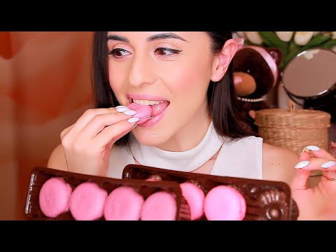 Видео: ASMR Eating | ИТИНГ Французские МАКАРОН macaron relax \ постукивания, триггеры.
