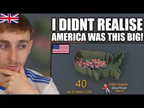 Видео: Реакция британца на вопрос о размерах США. Сколько раз эти страны помещаются внутри Америки?