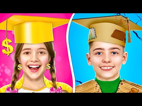 Видео: Богатая Непопулярная VS Бедный Популярный | Мачо Влюбился в Ботаншу