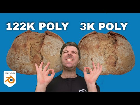 Видео: Blender: как уменьшить количество полигонов и запечь текстуры