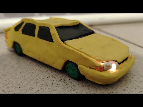 Видео: это что-то новое😧,я слепил ваз 21015 из пластилина,но со светящейся фарой!!!