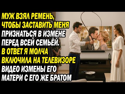 Видео: Муж ремнём выбивал признание в измене😡 Я молча включила на ТВ видео «любви» его матери и деверя...📺