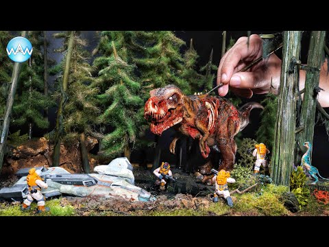 Видео: Как заставить Diorama Aliens заблудиться на территории Zombie T-Rex