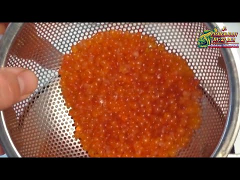 Видео: Как солить икру горбуши из замороженной рыбы с магазина, смотрите все секреты от Fisherman DV 27 Rus