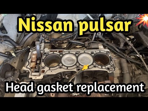 Видео: Замена прокладки головки блока цилиндров Nissan (Pulsar, Sentra) 1.8L QG18DE 2000–2006 годов.