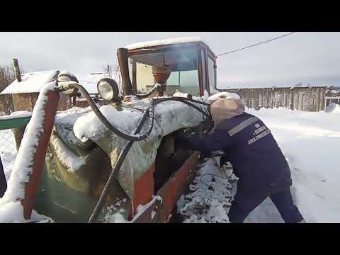 Видео: Трактор ДТ 75 , Чистим снег