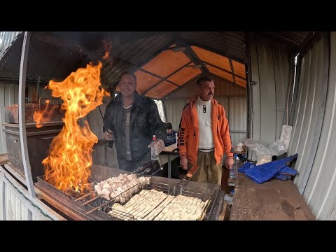 Видео: Закрытие шашлычного сезона. Ребята кремируют мясо, мишленовские движения. Часть 1'