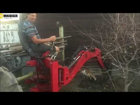 Видео: Навесной экскаватор Минидигер ЕТ-1 на минитрактор