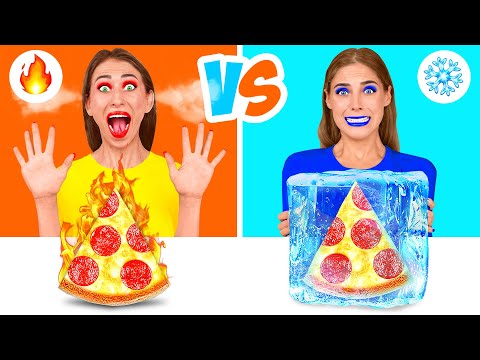 Видео: Холодная или Горячая Еда Челлендж от Fun Teen