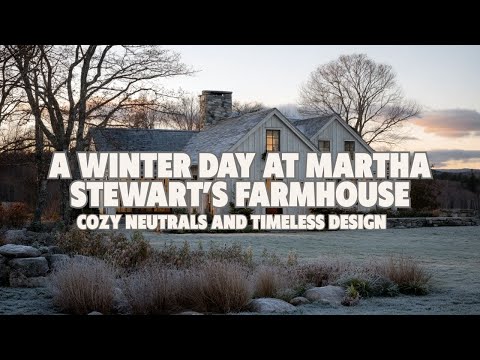 Видео: Зимний день в фермерском доме Марты Стюарт. Уютные нейтральные тона и вневременной дизайн.