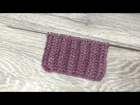 Видео: Двухсторонний узор спицами "резинка Пантронташ"